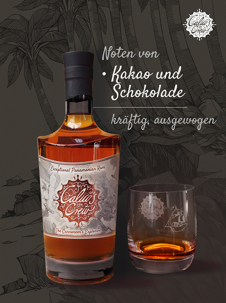 Calicos Crew - The Cannoneers Explosive in der Holz-Schatztruhe, 48%, 700ml